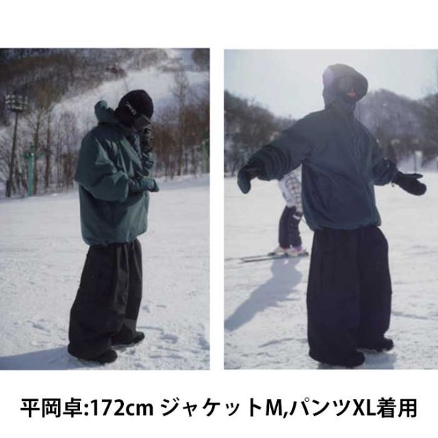 24-25 カーム CALM スノーボードウェア 平岡卓 DEEP FOREST PANTS 太め スノーボードパンツ