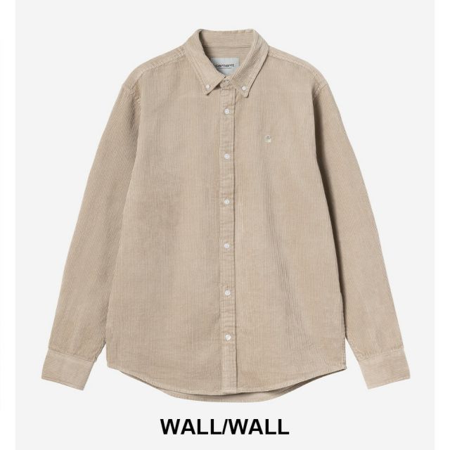 カーハートWIP 長袖コーデュロイ シャツ carhartt WIP L/S MADISON CORD SHIRT (I029958) ロングスリーブマディソンコードシャツ メンズ [230927]