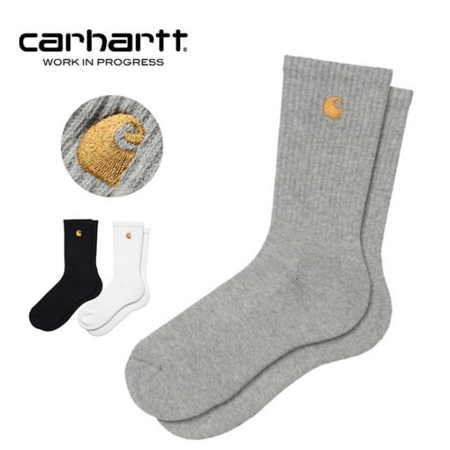 カーハート WIP ソックス Carhartt WIP [ I029421 ] CHASE SOCKS 靴下 ワークインプログレス グレー メール便 ギフト プレゼント