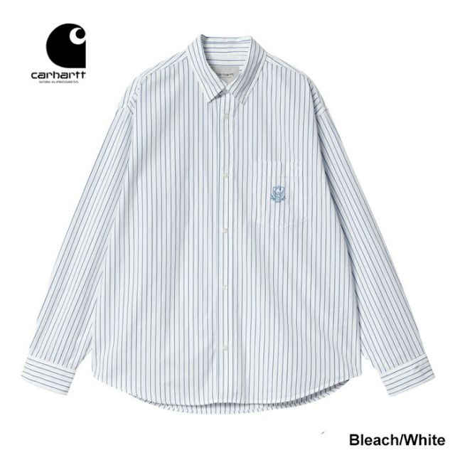 カーハート wip carhartt wip ダブリューアイピー L/S LINUS SHIRT シャツ 長袖 ストライプシャツ I033029 (240328)