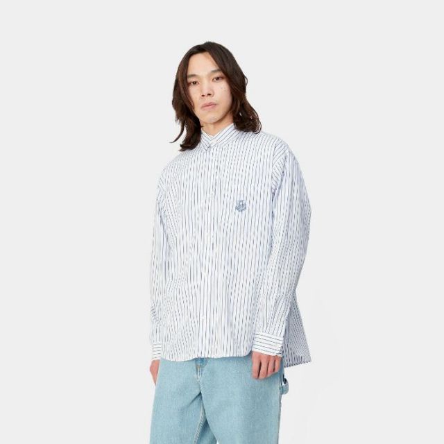 カーハート wip carhartt wip ダブリューアイピー L/S LINUS SHIRT シャツ 長袖 ストライプシャツ I033029 (240328)