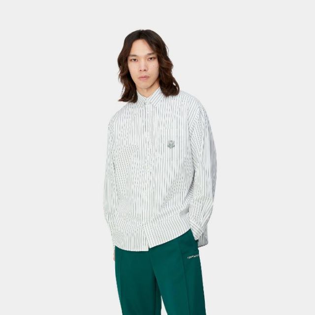 カーハート wip carhartt wip ダブリューアイピー L/S LINUS SHIRT シャツ 長袖 ストライプシャツ I033029 (240328)