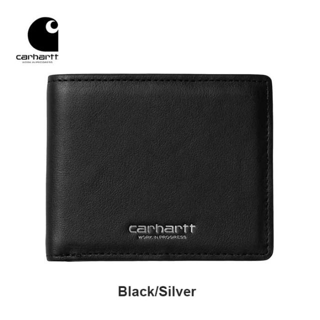 カーハート WIP レザー 財布 carhartt WIP I033108 VEGAS BILLFOLD BLK/GOLD メンズ レディース ユニセックス レザー 革 二つ折り おしゃれ ギフト プレゼント [メール便] (240404)