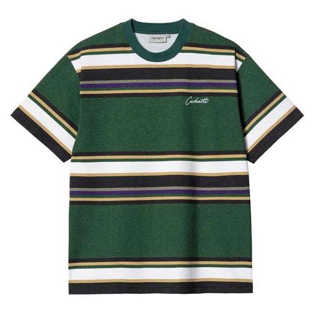 カーハート wip CARHARTT tシャツ ボーダー I032996 S/S MORCOM T-SHIRT MorcomStripe Chervil メール便 (240528)