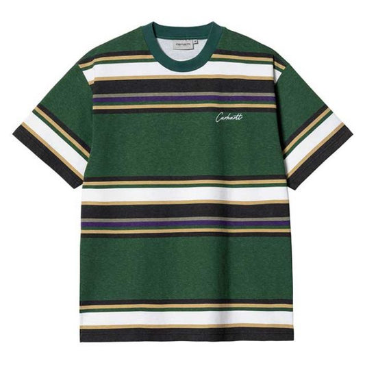 カーハート wip CARHARTT tシャツ ボーダー I032996 S/S MORCOM T-SHIRT MorcomStripe Chervil メール便 (240528)
