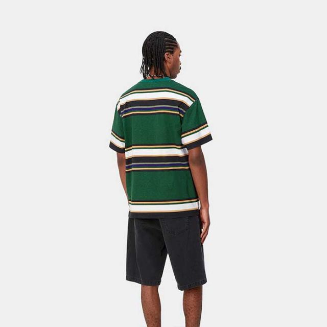 カーハート wip CARHARTT tシャツ ボーダー I032996 S/S MORCOM T-SHIRT MorcomStripe Chervil メール便 (240528)