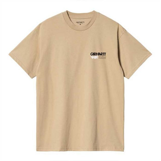 カーハート Tシャツ バックプリント carhartt wip I033178 S/S CONTACT SHEET Sable メール便 (240528)