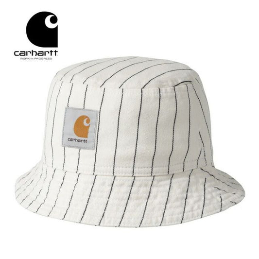 カーハート ハット carhartt I034792 HENDRY BUCKET HAT ヘンドリーバケットハット メンズ 夏 正規品 ストライプ 帽子 ストリート系 綿100% おしゃれ 新作 2025 ユニセックス ブランド 人気 軽い 蒸れない(250328)
