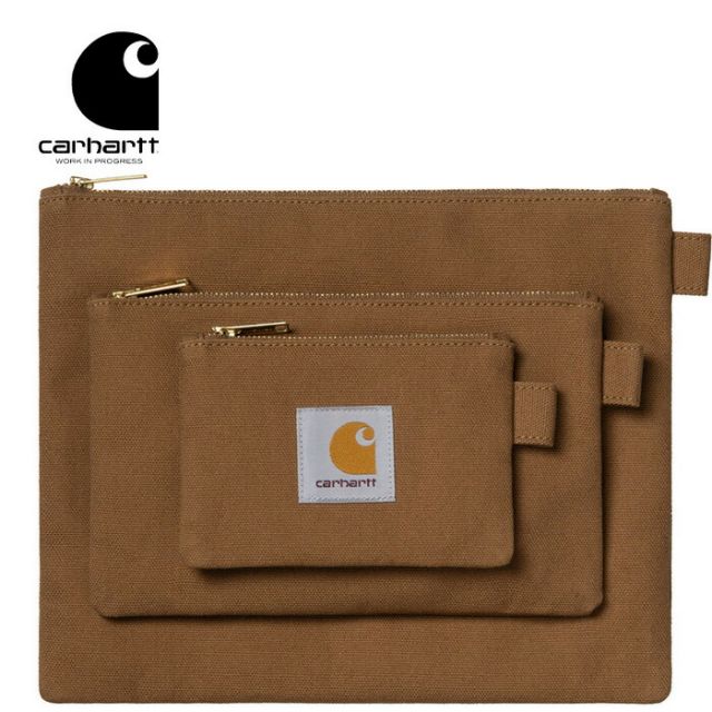 カーハート ポーチ carhartt I034758 CANVAS POUCH SET キャンバスポーチセット キャンバスポーチ メンズ おしゃれ 収納ポーチ セット 3点 小物入れ ブランド キャンバス素材 旅行用 ワックス加工 トラベルポーチ ギフトにも最適(250328)