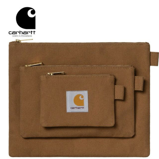 カーハート ポーチ carhartt I034758 CANVAS POUCH SET キャンバスポーチセット キャンバスポーチ メンズ おしゃれ 収納ポーチ セット 3点 小物入れ ブランド キャンバス素材 旅行用 ワックス加工 トラベルポーチ ギフトにも最適(250328)