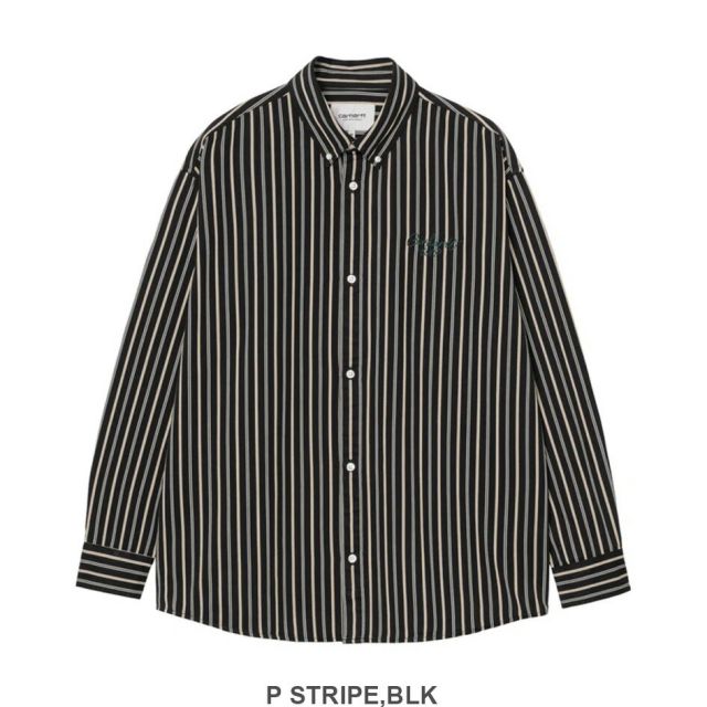 カーハート 長袖シャツ ストライプ CARHARTT I035330 L/S PALANCE SHIRT ボタンダウン ロングスリーブ パランスシャツ コットンツイル メンズ レディース ユニセックス 秋冬対応 (250912)
