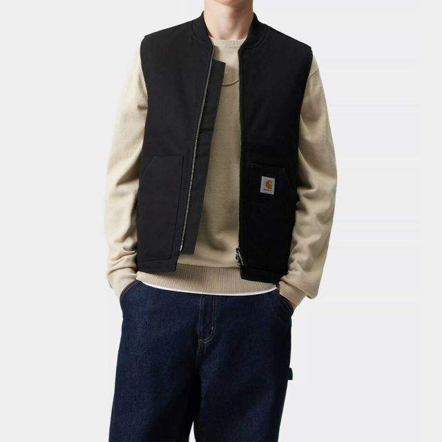 カーハート CARHARTT I035695 CLASSIC VEST カーハート ダブリューアイピー CLASSIC VEST クラシックベスト ブラック メンズ レディース ユニセックス ディアボーンキャンバス オーガニックコットン ダイヤモンドキルティング (250919)