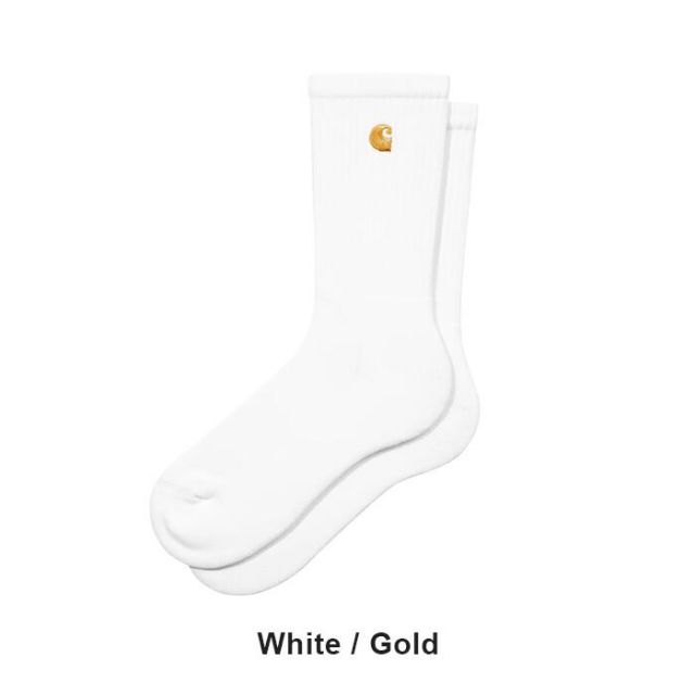 Carhartt WIP Chase Socks I036747 カーハート ソックス メンズ レディース 靴下 ワンポイント ロゴ 刺繍 リブ コットン ストリート I036747 CHASE SOCKS (260316)(メール便)