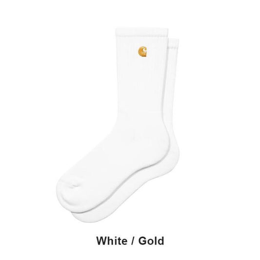 Carhartt WIP Chase Socks I036747 カーハート ソックス メンズ レディース 靴下 ワンポイント ロゴ 刺繍 リブ コットン ストリート I036747 CHASE SOCKS (260316)(メール便)