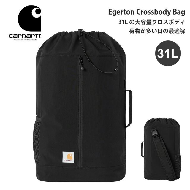 Carhartt WIP カーハートWIP エガートンクロスボディバッグ Egerton Crossbody Bag I036299 ショルダーバッグ クロスボディバッグ ナイロン 軽量 大容量 撥水 通勤 通学 アウトドア (260408)