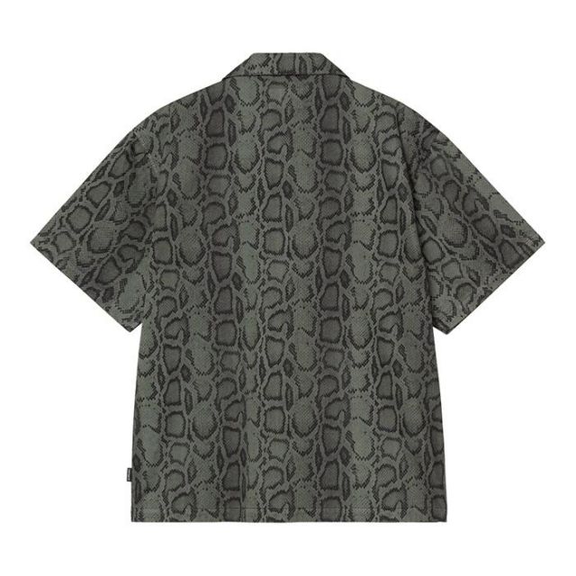 Carhartt WIP S/S Snake Camo Shirt I036275 カーハート シャツ 半袖 メンズ レディース カモ柄 ボウリングシャツ ルーズフィット コットン I036275 S/S SNAKE COMO SHIRT CAMOLEAF GMTD L M (メール便)