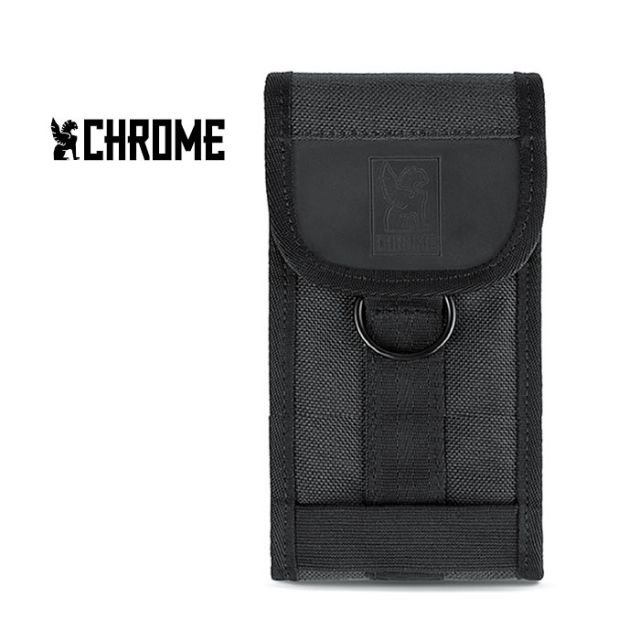 クローム スマホポーチ CHROME INDUSTRY [ AC126 ] LARGE PHONE POUCH BLK ラージフォン ポーチ 携帯ケース リュック (240229)