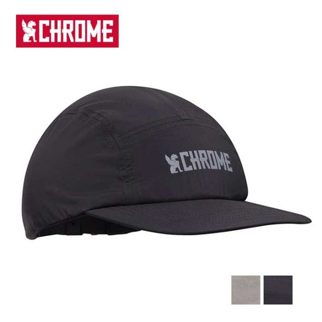 クローム キャップ ハット chrome AC210 5 PANEL HAT 5 パネルハット ブラック リフレクティブ 自転車 ナイロン リフレクタ０ー ランニング ナイトラン (240829)