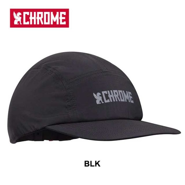 クローム キャップ ハット chrome AC210 5 PANEL HAT 5 パネルハット ブラック リフレクティブ 自転車 ナイロン リフレクタ０ー ランニング ナイトラン (240829)