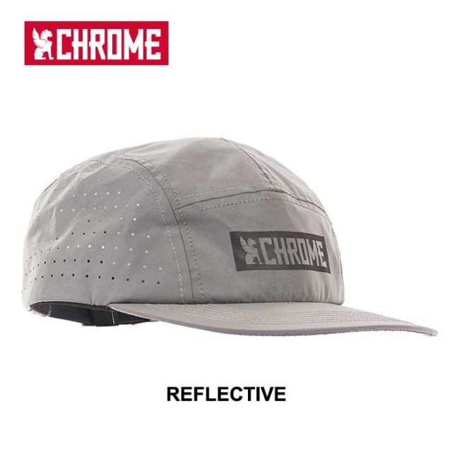 クローム キャップ ハット chrome AC210 5 PANEL HAT 5 パネルハット ブラック リフレクティブ 自転車 ナイロン リフレクタ０ー ランニング ナイトラン (240829)