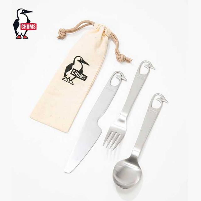 チャムス ブービーカトラリーセット Chums [ CH62-1690 ] BOOBY CUTLERY SET ナイフ フォーク スプーン キャンプ アウトドア [メール便] [210831]