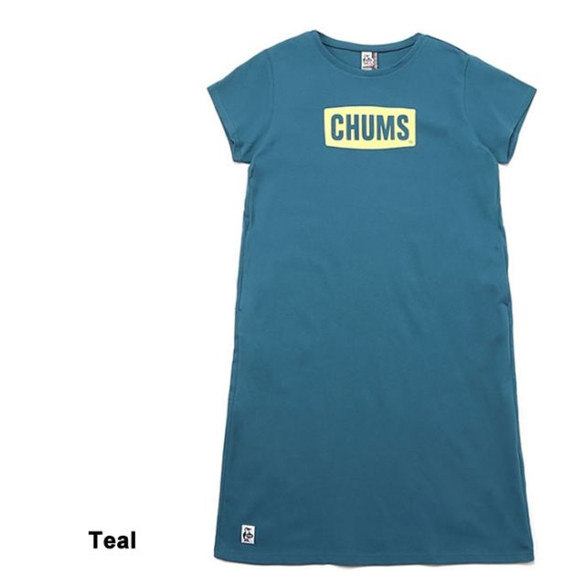 チャムス レディース ワンピース Chums CH18-1259 CHUMS Logo Dress チャムスロゴドレス 半袖 (240218)