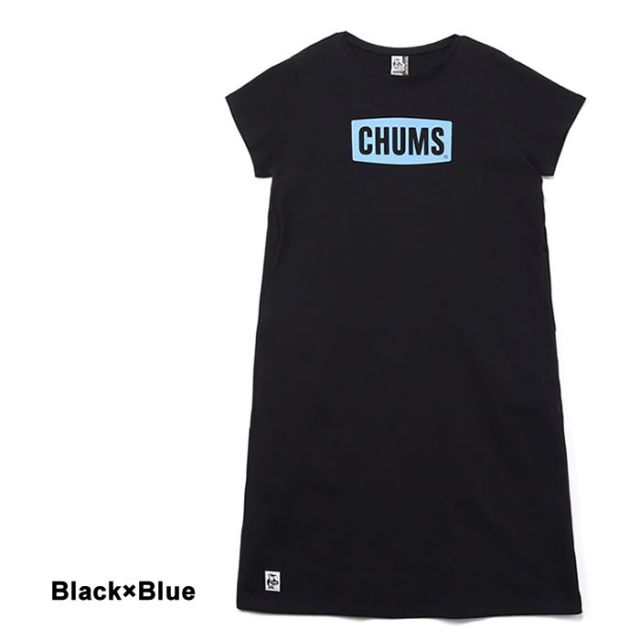 チャムス レディース ワンピース Chums CH18-1259 CHUMS Logo Dress チャムスロゴドレス 半袖 (240218)