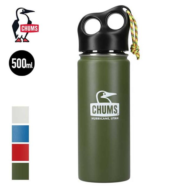 チャムス 水筒 Chums CH62-1920 Camper Stainless Bottle 500 キャンパーステンレスボトル 500ml 保温 保冷 キャンプ BPAフリー 真空二重構造