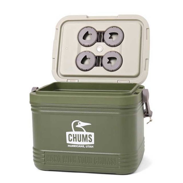 チャムス クーラーボックス Chums CH62-1893 Camper Cooler 18L キャンパークーラー18L 樹脂 キャンプ ピクニック レッド カーキ イエロー おしゃれ フェス レジャー 海 海水浴 バーベキュー BBQ 便利 釣り ペットボトル (240326)