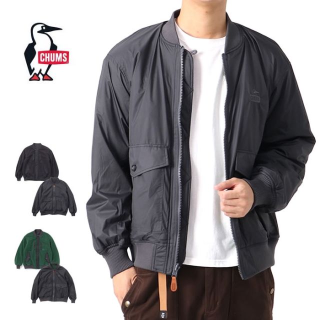 チャムス メンズ アウター CHUMS [ CH04-1366 ] Recycle Chumley Fleece RV JKT リサイクルチャムリーフリースリバーシブルジャケット [230922]