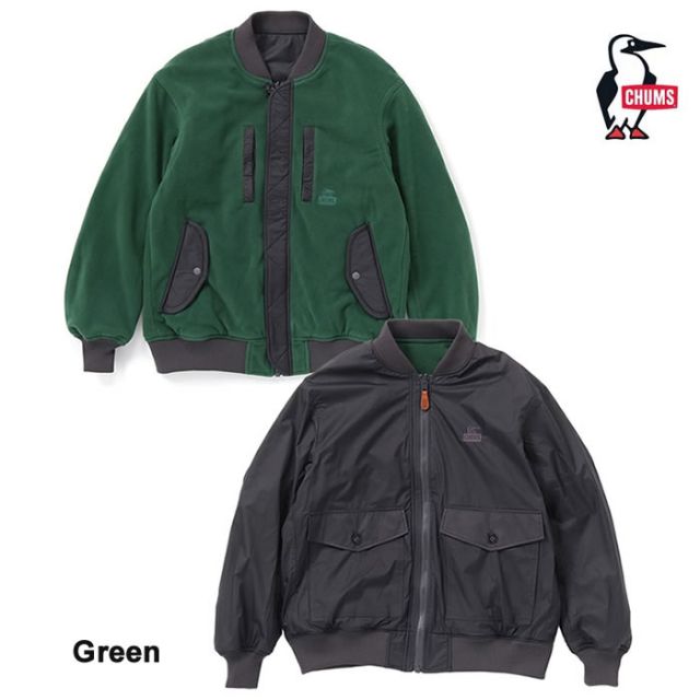 チャムス メンズ アウター CHUMS [ CH04-1366 ] Recycle Chumley Fleece RV JKT リサイクルチャムリーフリースリバーシブルジャケット [230922]