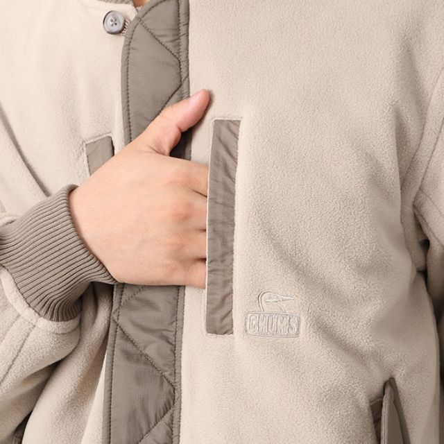 チャムス メンズ アウター CHUMS [ CH04-1366 ] Recycle Chumley Fleece RV JKT リサイクルチャムリーフリースリバーシブルジャケット [230922]