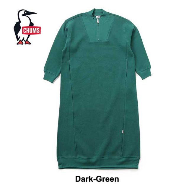 チャムス レディース ワンピース Chums [ CH18-1273 ] Torrey Half Zip Dress トーリーハーフジップドレス 長袖  [230808]
