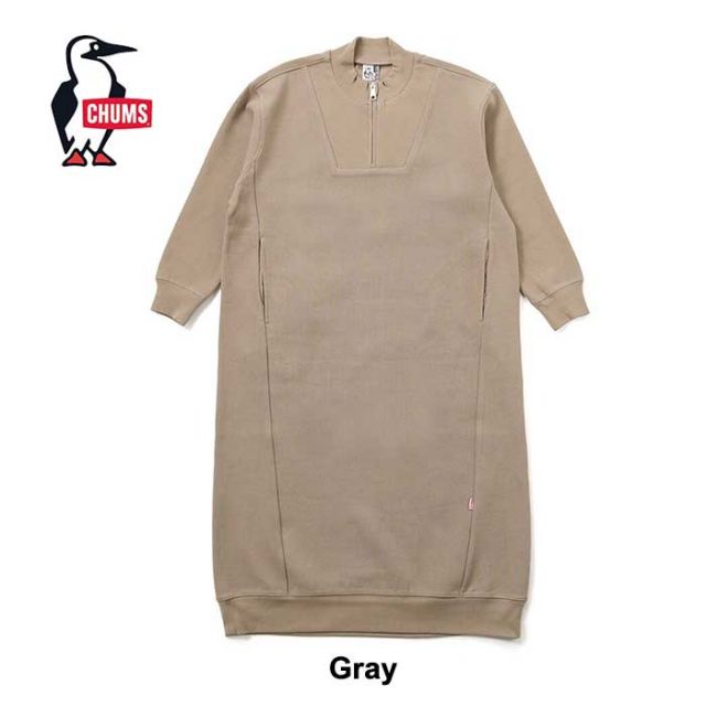 チャムス レディース ワンピース Chums [ CH18-1273 ] Torrey Half Zip Dress トーリーハーフジップドレス 長袖  [230808]