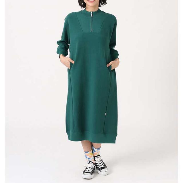 チャムス レディース ワンピース Chums [ CH18-1273 ] Torrey Half Zip Dress トーリーハーフジップドレス 長袖  [230808]