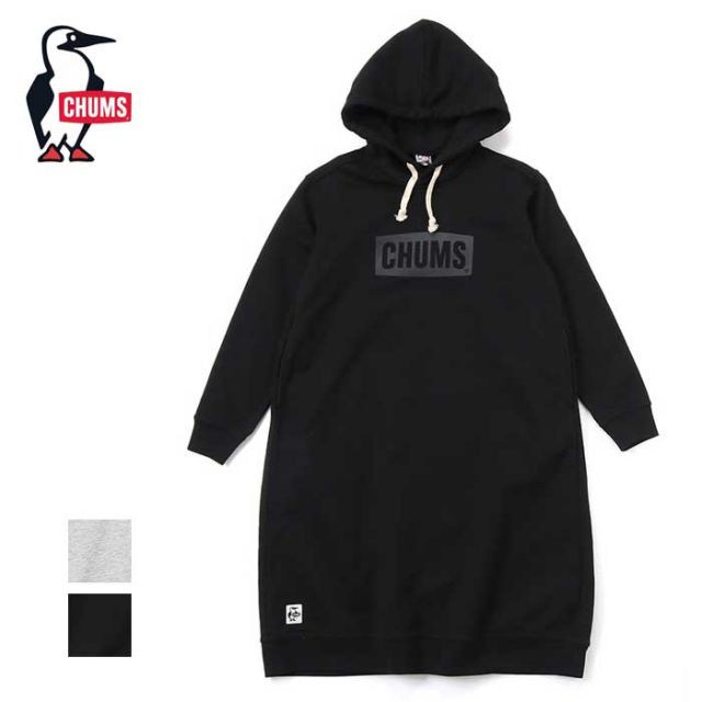 チャムス レディース ロングパーカー Chums (CH18-1281) CHUMS Logo Long Parka ワンピース (230910)