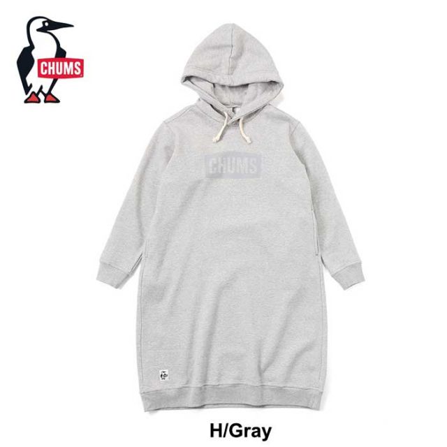 チャムス レディース ロングパーカー Chums (CH18-1281) CHUMS Logo Long Parka ワンピース (230910)