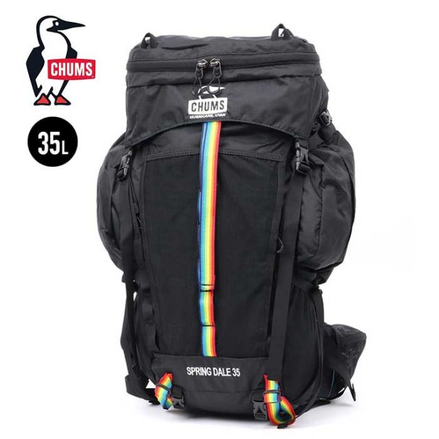 チャムス リュック Chums CH60-3748 Spring Dale 35  スプリングデール 35 トレッキング 登山 バックパック メンズ レディース ユニセックス ブラック アウトドア (240326)