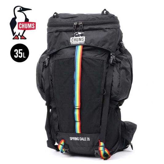 チャムス リュック Chums CH60-3748 Spring Dale 35  スプリングデール 35 トレッキング 登山 バックパック メンズ レディース ユニセックス ブラック アウトドア (240326)