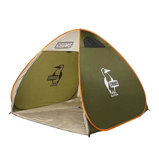 チャムス テント 3人用 CHUMS CH62-2022 Booby Pop Up Sunshade 3 サンシェード ポップアップ式 ワンタッチ 公園 ピクニック フェス イエロー カーキ レッド (240429)