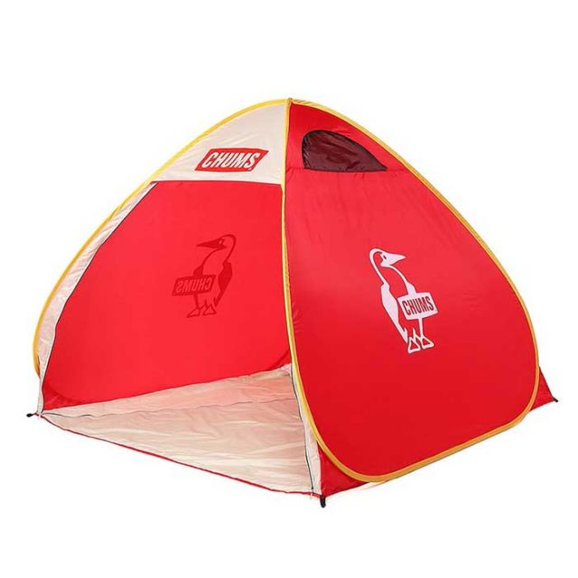 チャムス テント 3人用 CHUMS CH62-2022 Booby Pop Up Sunshade 3 サンシェード ポップアップ式 ワンタッチ 公園 ピクニック フェス イエロー カーキ レッド (240429)