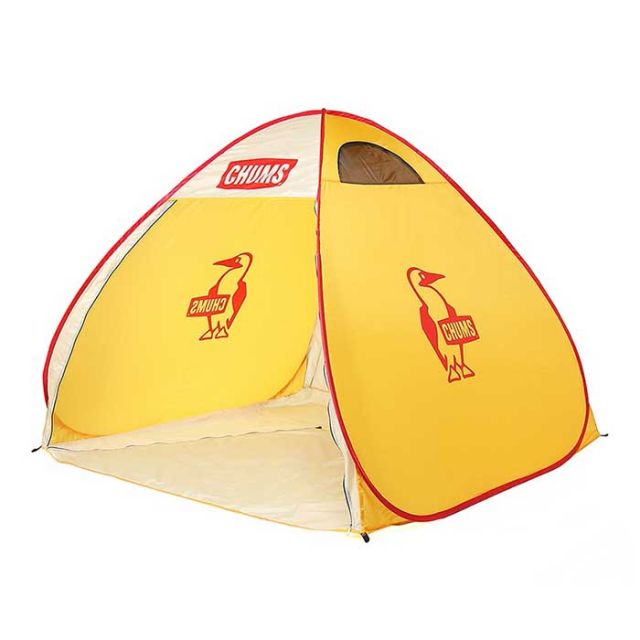 チャムス テント 3人用 CHUMS CH62-2022 Booby Pop Up Sunshade 3 サンシェード ポップアップ式 ワンタッチ 公園 ピクニック フェス イエロー カーキ レッド (240429)