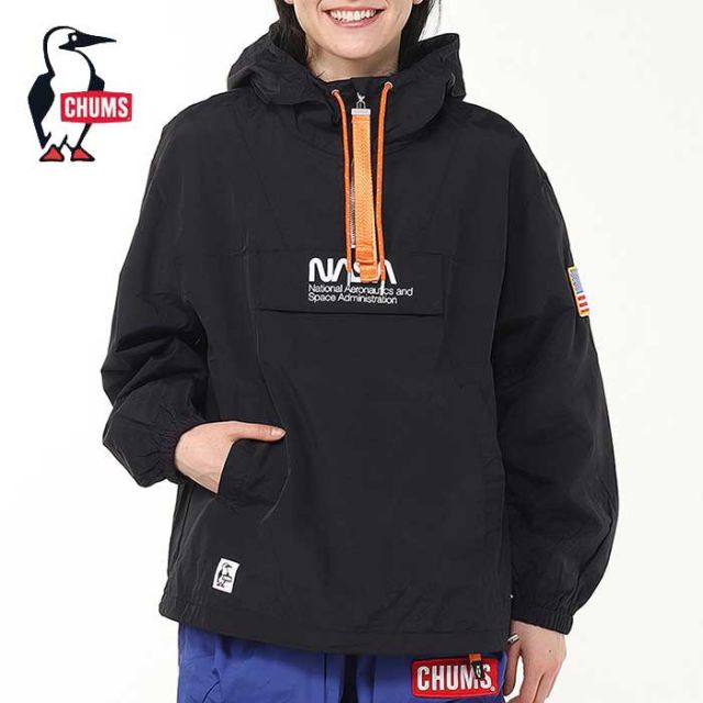 チャムス  パーカー ジャケット chums CH04-1454 NASA Space Hoodie スペースフーディ メンズ アウター 春 フーディー NASA 宇宙服風 おしゃれ ナイロンパーカー ストリート オーバーサイズ フード付き アウトドア アメリカ国旗 (250328)