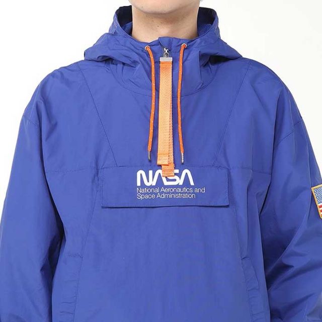 チャムス  パーカー ジャケット chums CH04-1454 NASA Space Hoodie スペースフーディ メンズ アウター 春 フーディー NASA 宇宙服風 おしゃれ ナイロンパーカー ストリート オーバーサイズ フード付き アウトドア アメリカ国旗 (250328)