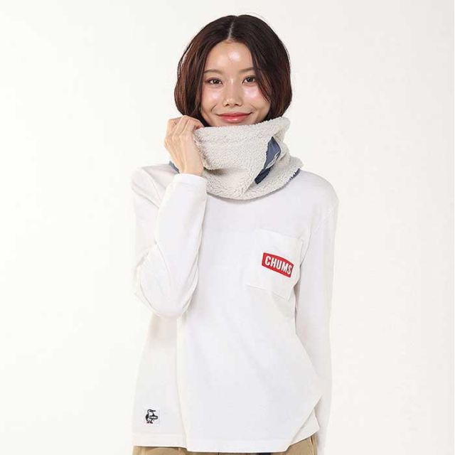 チャムス ボンディングフリースネックウォーマー メンズ レディース ユニセックス CHUMS CH09-1357 BONDING FLEECE NECK WARMER フリース マフラー 防寒 アウトドア 小物 プレゼント ギフト 冬 メール便 (250912)