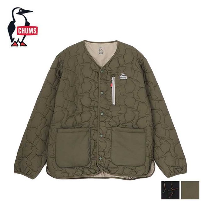 チャムス ブービーステッチパテッドカーディガン メンズ レデイース ユニセックス ジャケット アウター CHUMS CH04-1469 BOOBY STITCH PADDED CARDIGAN カーディガン キルティング 中綿 秋冬 防寒 アウトドア (250912)