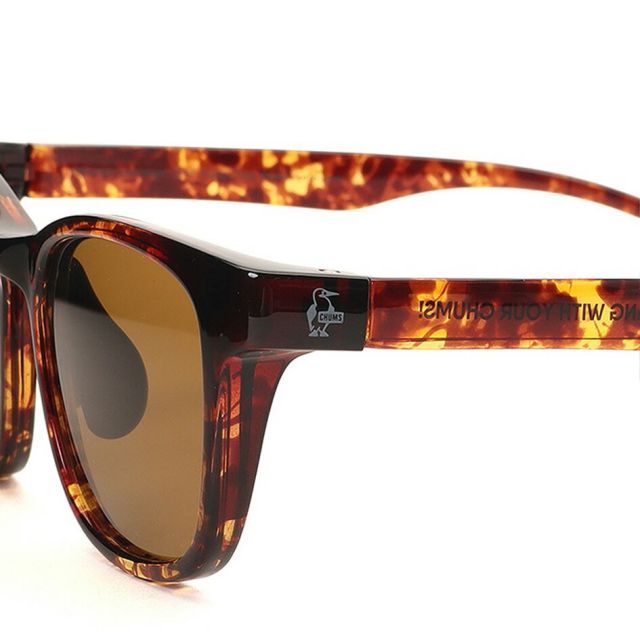チャムス サングラス 偏光レンズ ウェリントン型 UVカット アウトドア キャンプ フェス ブラック CH62-2185 CHUMS Booby Wellington Sunglasses Matt Black CH62-2185 BOOBY WELLINGTON SUNGLASS (260321)