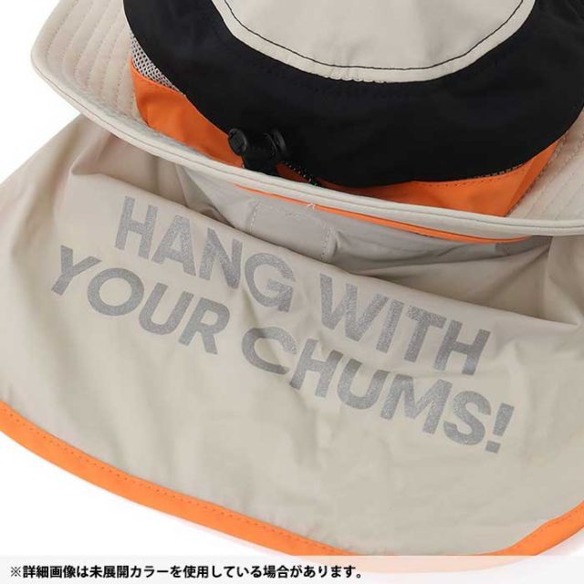 チャムス キッズ 帽子 ハット 男の子 女の子 Chums CH25-1062 Kid's Work Out Sunshade Hat キッズワークアウトサンシェードハット UVカット 日よけ ブラック グレー 春夏 メール便 (240331)