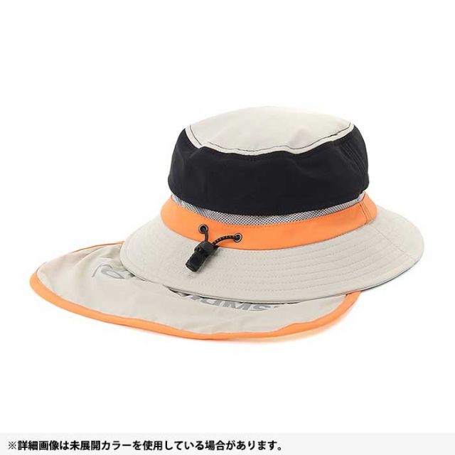 チャムス キッズ 帽子 ハット 男の子 女の子 Chums CH25-1062 Kid's Work Out Sunshade Hat キッズワークアウトサンシェードハット UVカット 日よけ ブラック グレー 春夏 メール便 (240331)