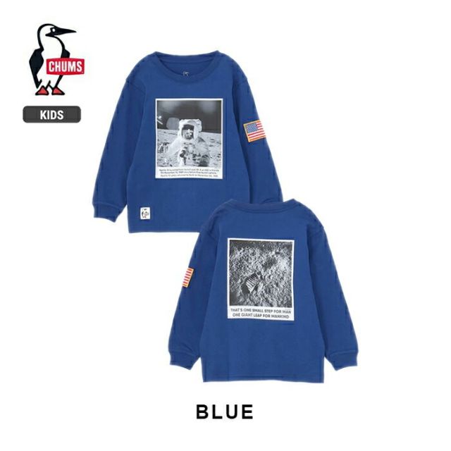 チャムス チャムス 長袖 ロンT スウェット キッズ CHUMS CH21-1410 KD キッズスペースフォトブラッシュドロングスリーブTシャツSPACE PHOTO BRD L/S T メール便 (250904)